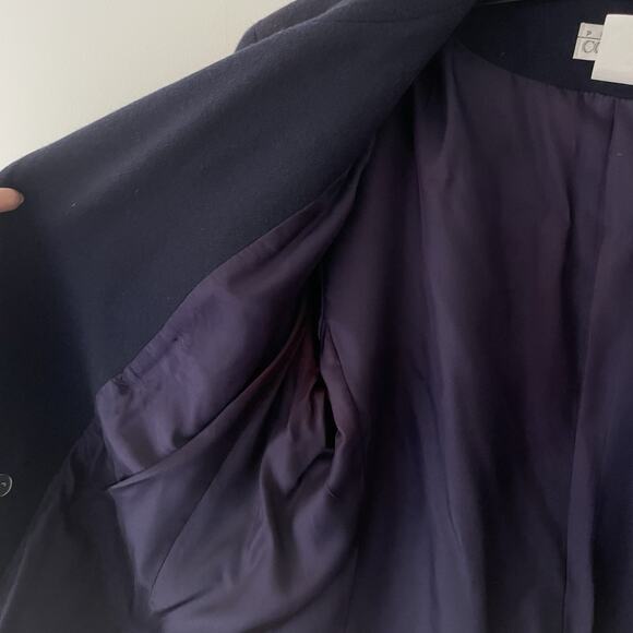 Wool Blazer‎ Navy Gold Crest Buttons 12 Double Breasted Ivy League Academia Ivy - Picture 9 of 13